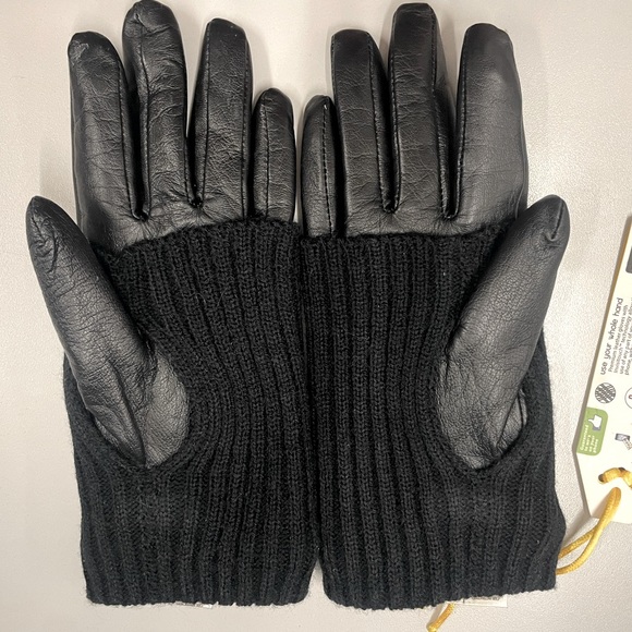 Cashmere lined convertible leather gloves - Picture 1 of 6